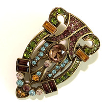 Heidi Daus Deco Style Shield Pin Multi Colore...
