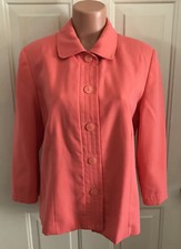 REQUIREMENTS, Sz 14, Melon Color Blazer in Polyester Rayon, w/Matching Buttons