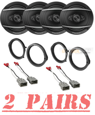 Pioneer TSA1680F 350W Front/Rear Speakers w/kits for Honda Accord 2008-2017