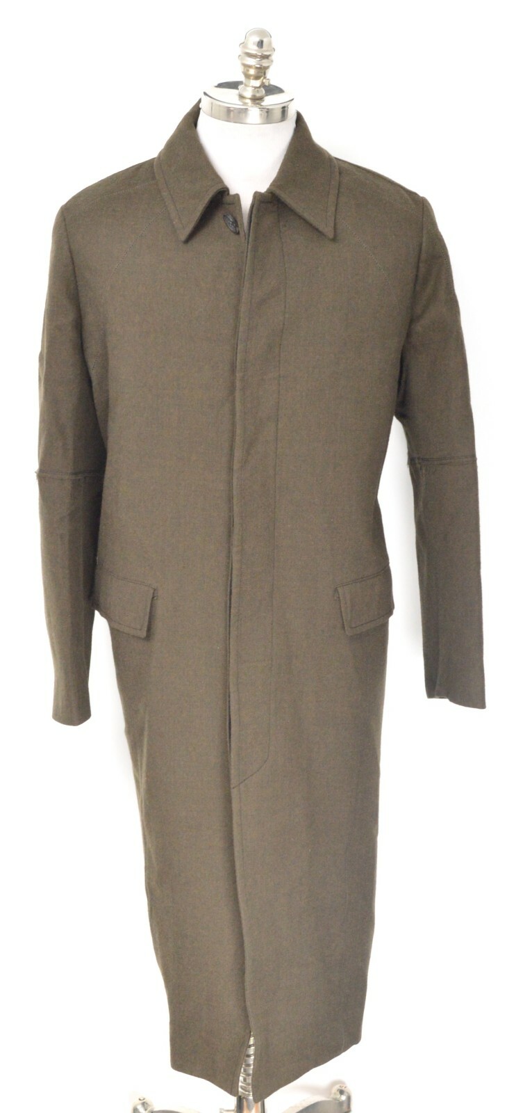 Шерстяное пальто с вышивкой NWT CHRISTIAN DADA Signal Noise Olive Pico 46 размера S 37890₽