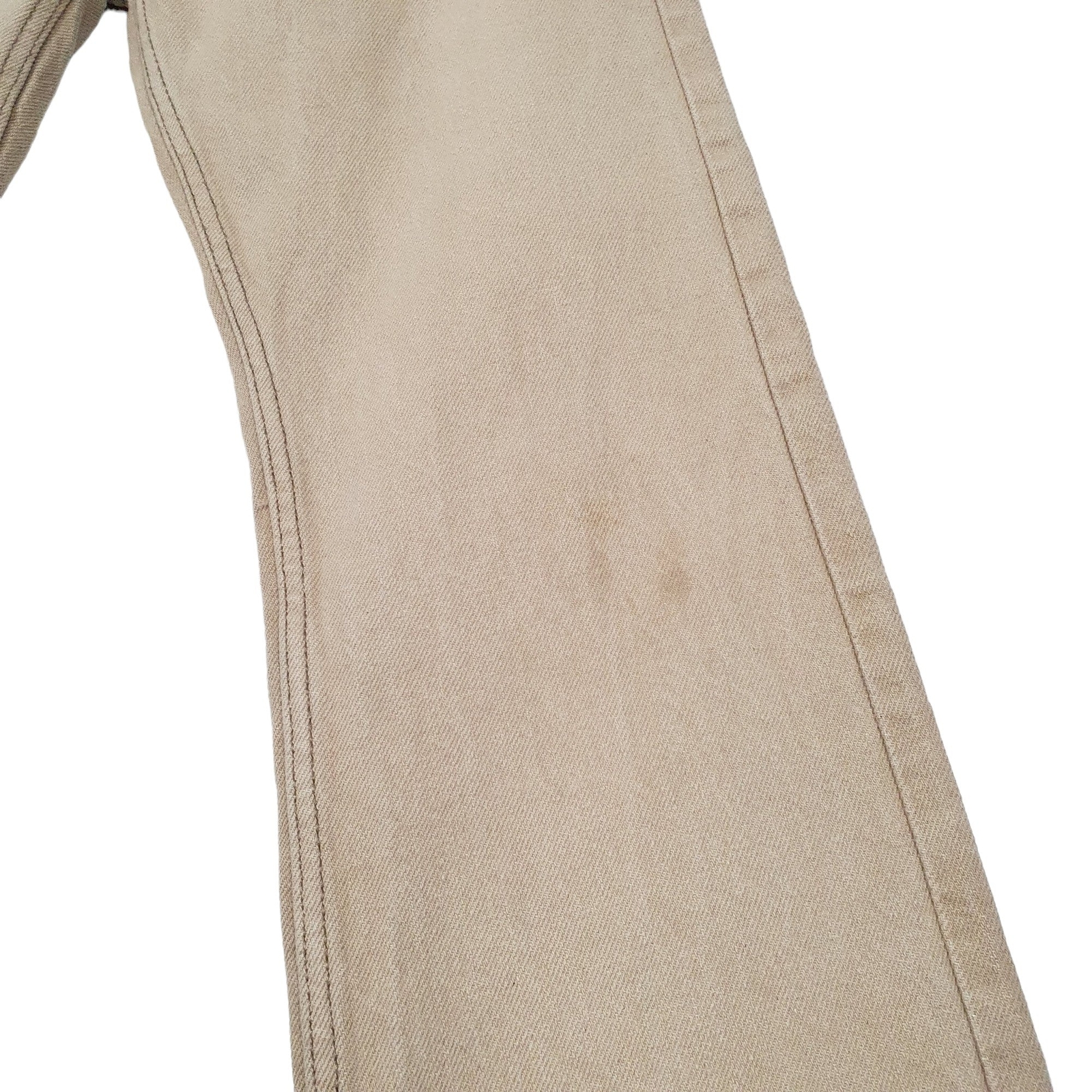 LEVIS 505 Jeans Regular Fit Beige Denim Trousers Mens W26 L26 image 4