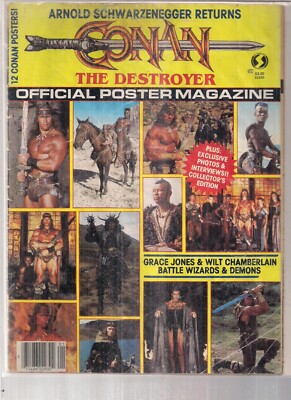 Conan The Destroyer Official Poster Magazine Arnold Schwarzenegger Interviews