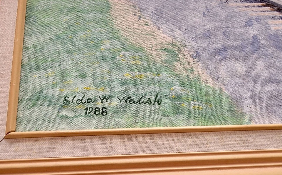 Original framed train Painting 22x30 eBay