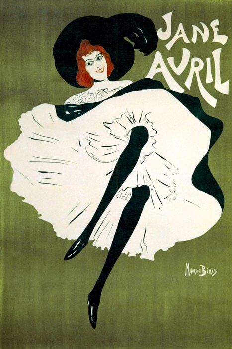 FRENCH JANE AVRIL CAN-CAN DANCER PARIS CABARET DANCING SHOW