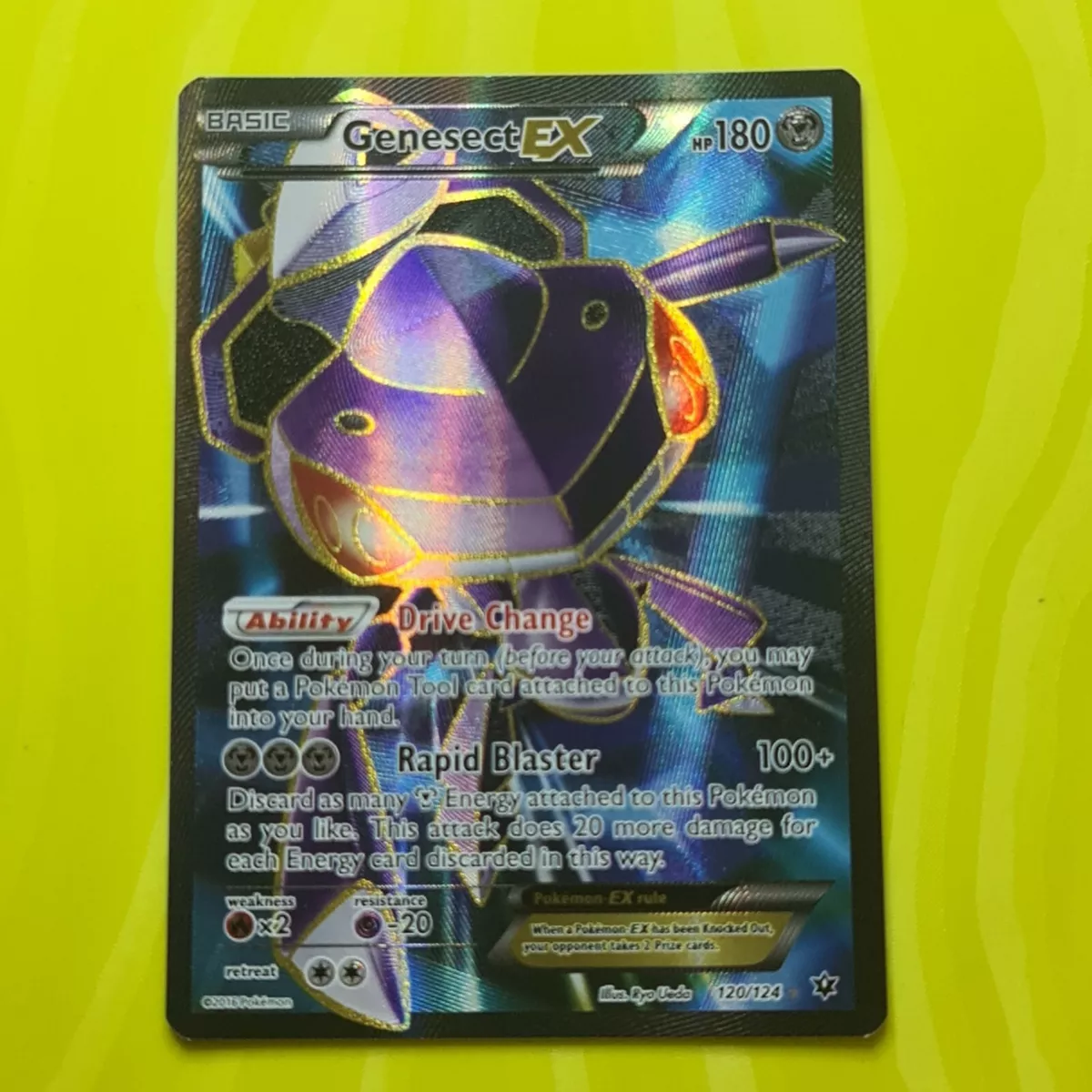 Pokemon genesect Ex NEW & MINT 120/124 Full Art Card ULTRA RARE Fates  Collide NM