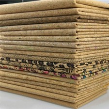 UK Natural Cork Leather Fabric Vegan leather Textured Bags Furniture Decor Craft