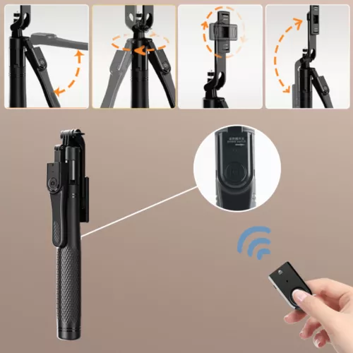 360° Selfie Stick Tripod Remote Bluetooth Stand Phone Desktop Stand Desk Holder - Picture 8 of 10