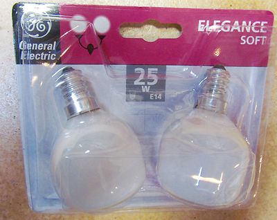 General Electric 25W 2er-Pack T45 Tropfen E14  230V Soft White Opal 25W