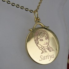 Kid Girl Jewelry 18K Gold Plated Personalized Name Necklace with any Character