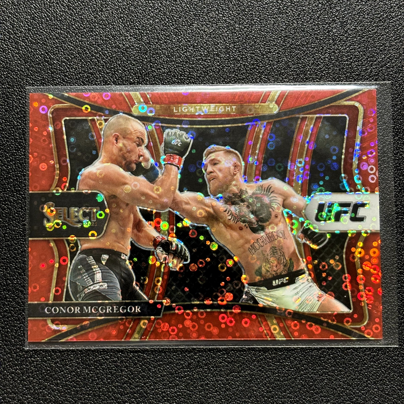 Conor McGregor 2021 Select Premier #199 UFC Red Disco Prizm /199