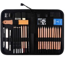Sinoart 42pcs Sketching Drawing Art Set in Storage Case Knife Pencils Eraser