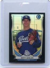 2014 BOWMAN CHROME #BM-SDP4 MATT WISLER "BLACK REFRACTOR" MINI RC #6/15, PADRES