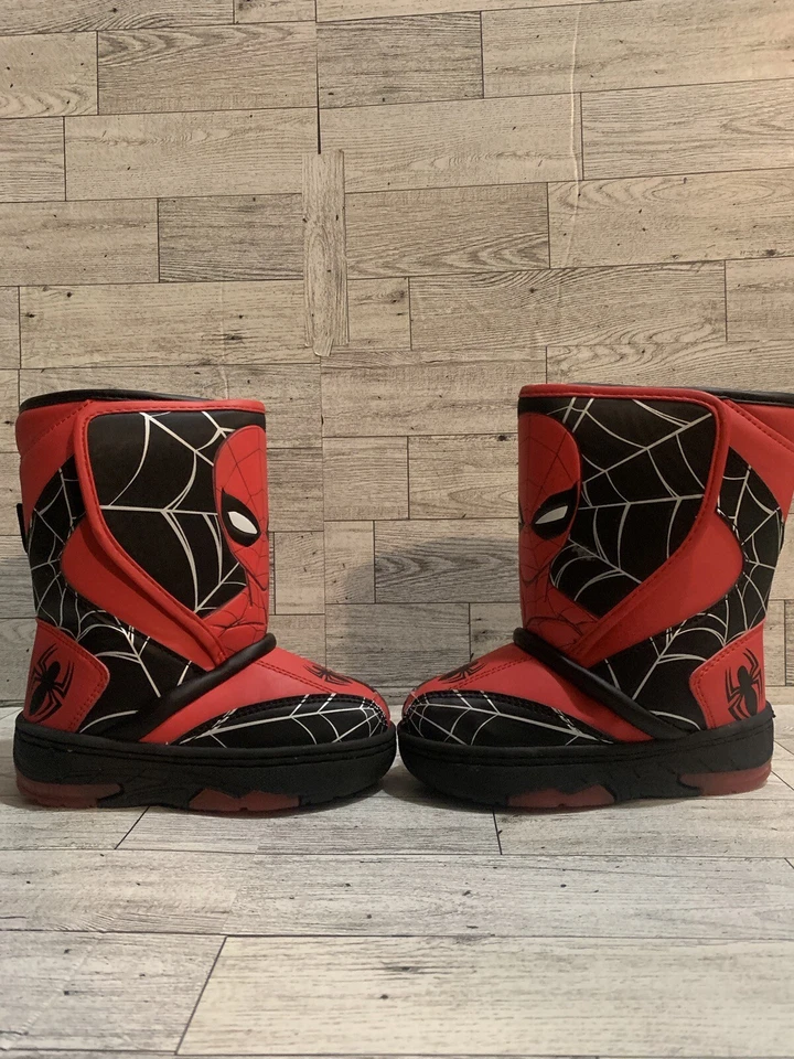 Spiderman зимние ботинки свет вверх размер 8C - Изображение 3 из 4