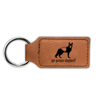 Got German Shepherd Keychain Leatherette - Laser Engraved - Key Chain - v2
