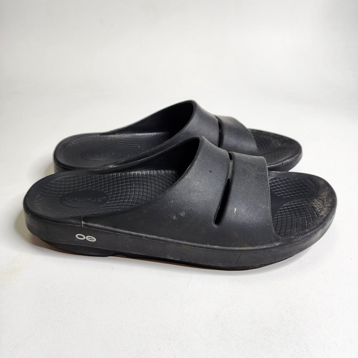 Oofos Ooahh Recovery Black Slide Comfort Sandal Slip On 