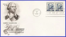 USA5 #1304 U/A ARTCRAFT FDC STR2  George Washington