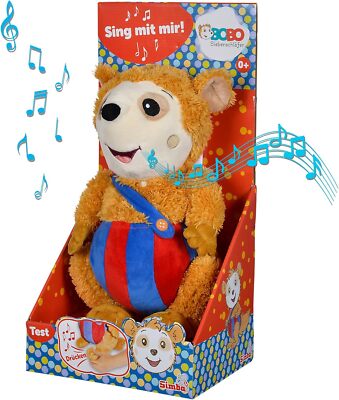 Simba 109241017 - Bobo Siebenschläfer Kuscheltier, Sing mit mir Plüschtier, 35cm