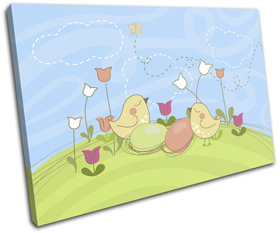 Easter Spring Nature Floral Religion SINGLE CANVAS WALL ART Picture Print