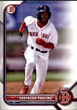 LOT OF 20 2022 BOWMAN DRAFT  BASE PROSPECT BD62 EDDINSON PAULINO RED SOX