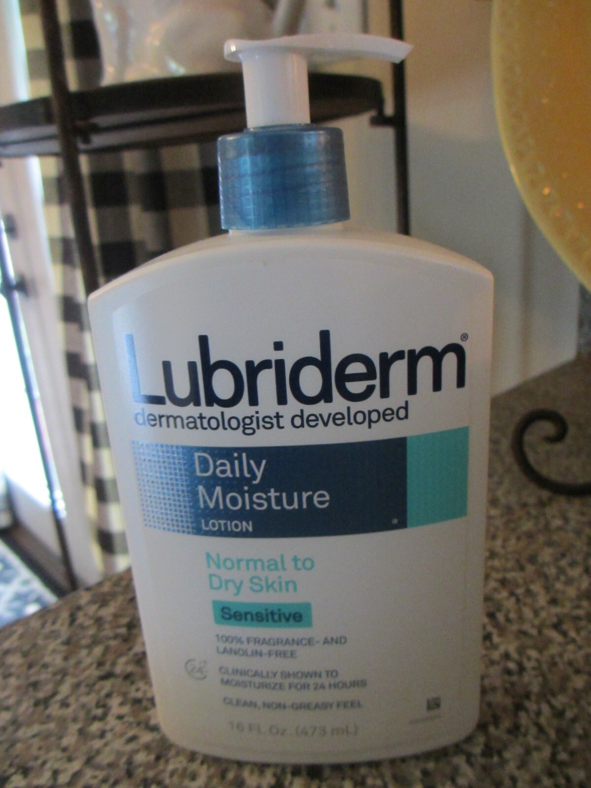 Lot of 2 Lubriderm Sensitive Daily Moisture Lotion Pump Bottle 16 oz