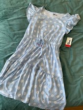 NWT Girls Dress Epic Threads Big Girls Love Flower Printed Tiered Dress Blue L