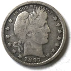 1897 25c Barber Silver Quarter Dollar Twenty Five Cents Philadelphia
