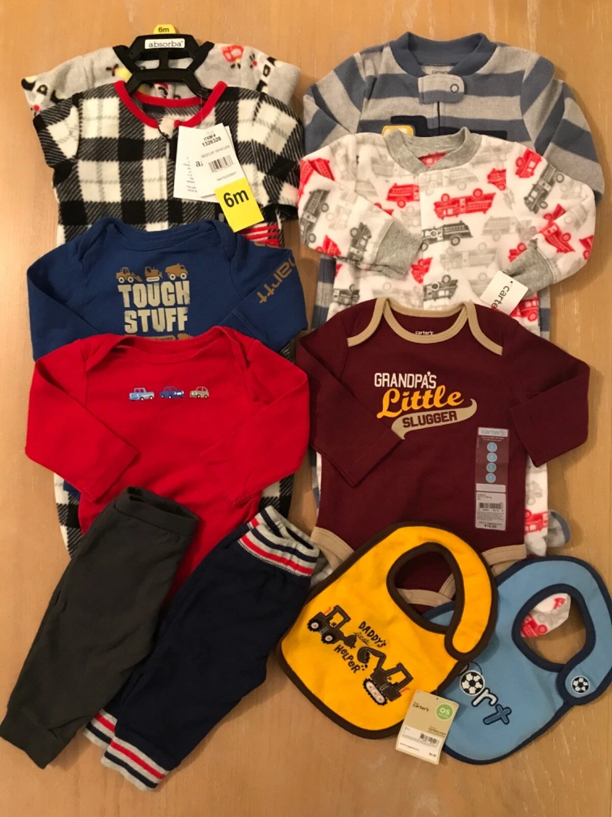 Carter's & Others Infant Boys Winter Clothing Lot of 10 (5 New) Size 6 Months