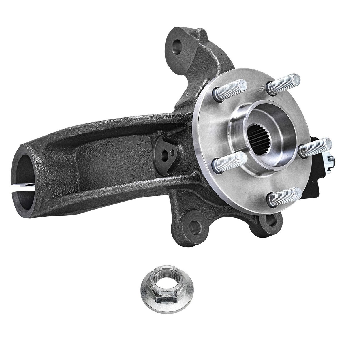 Front Left Loaded Steering Knuckle & Hub Bearing Assembly For 2010-2013 Ford Transit Connect
