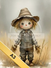 Scarecrow Cutie | A3 Rice Paper | Paper for Decoupage | Decoupage Central