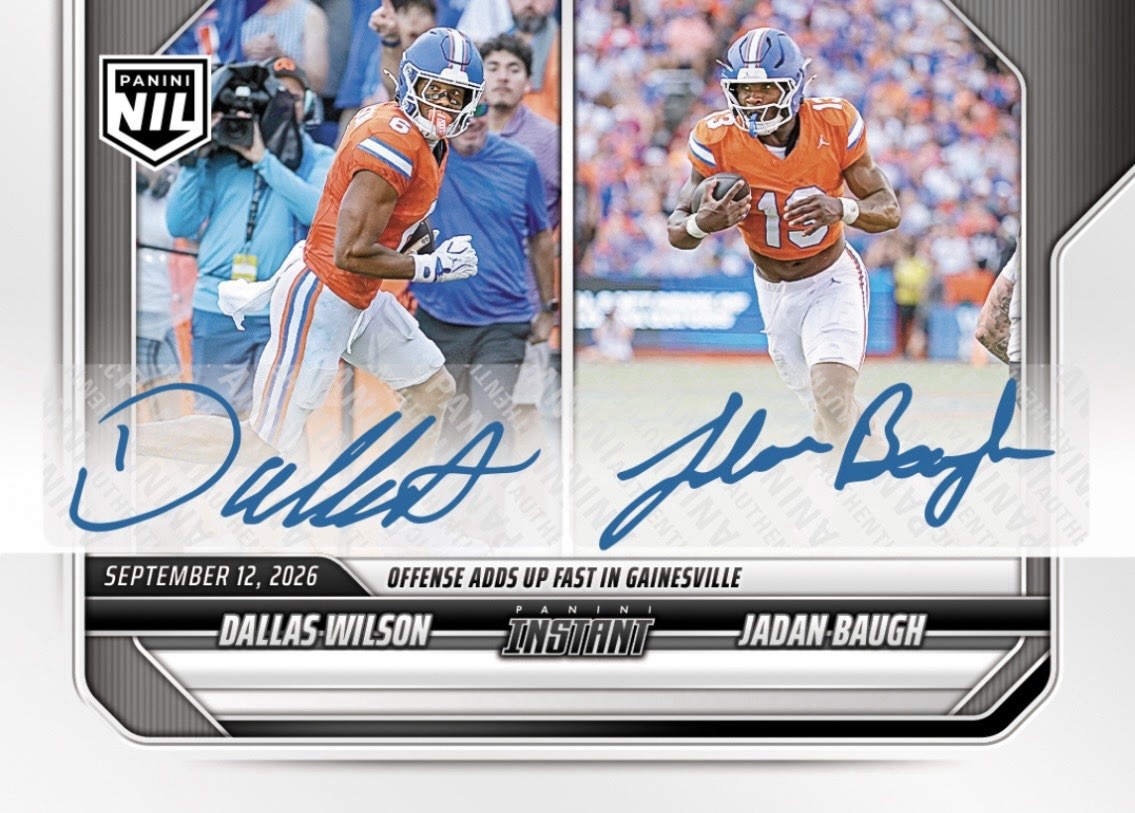 2026 Panini Instant Dallas Wilson Jadan Baugh Dual Auto /49 Presale NIL Gators 