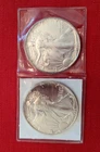 2 Liberty Silver Dollars 1991 & 1992 one oz Fine Silver each Excellent condition