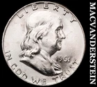 1961-D Silver Franklin Half Dollar - Choice Gem Brilliant Unc++++  #G8808