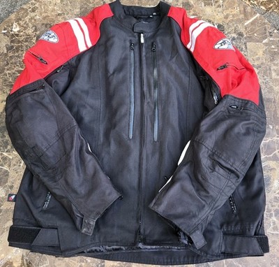 Joe Rocket Red Motorcycle Jacket XL Armor Lined Riding Mens Moto Gear