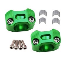 Motorcycle HandleBar Handle Clamps Riser Fat Bar Mount 22mm 28mm 7/8" 1 green