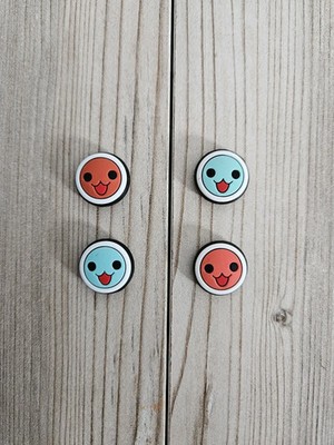 4er Pack Taiko No Tatsujin Anime Thumb Stick Grip Caps Switch Controller Neu