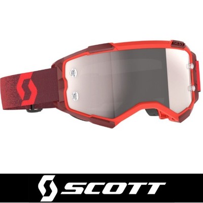 SCOTT MOTOCROSS MX GOGGLES Scott Fury Silver Chrome Lens Goggles