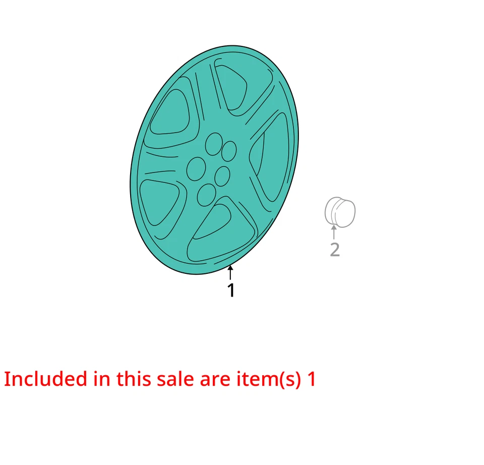 CUBIERTA DE RUEDA DE NEÓN PARA DODGE 2000-2002 4656191AF - NUEVA OEM Foto 3 de 4