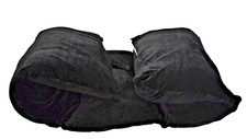 LuxGlamCo Lash Extension Bed Pillow Topper Black Bedding 5 Inserts Adjustable