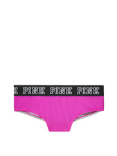 Victoria's Secret PINK Logo Cheekster Panty Fuschia/Heather Grey