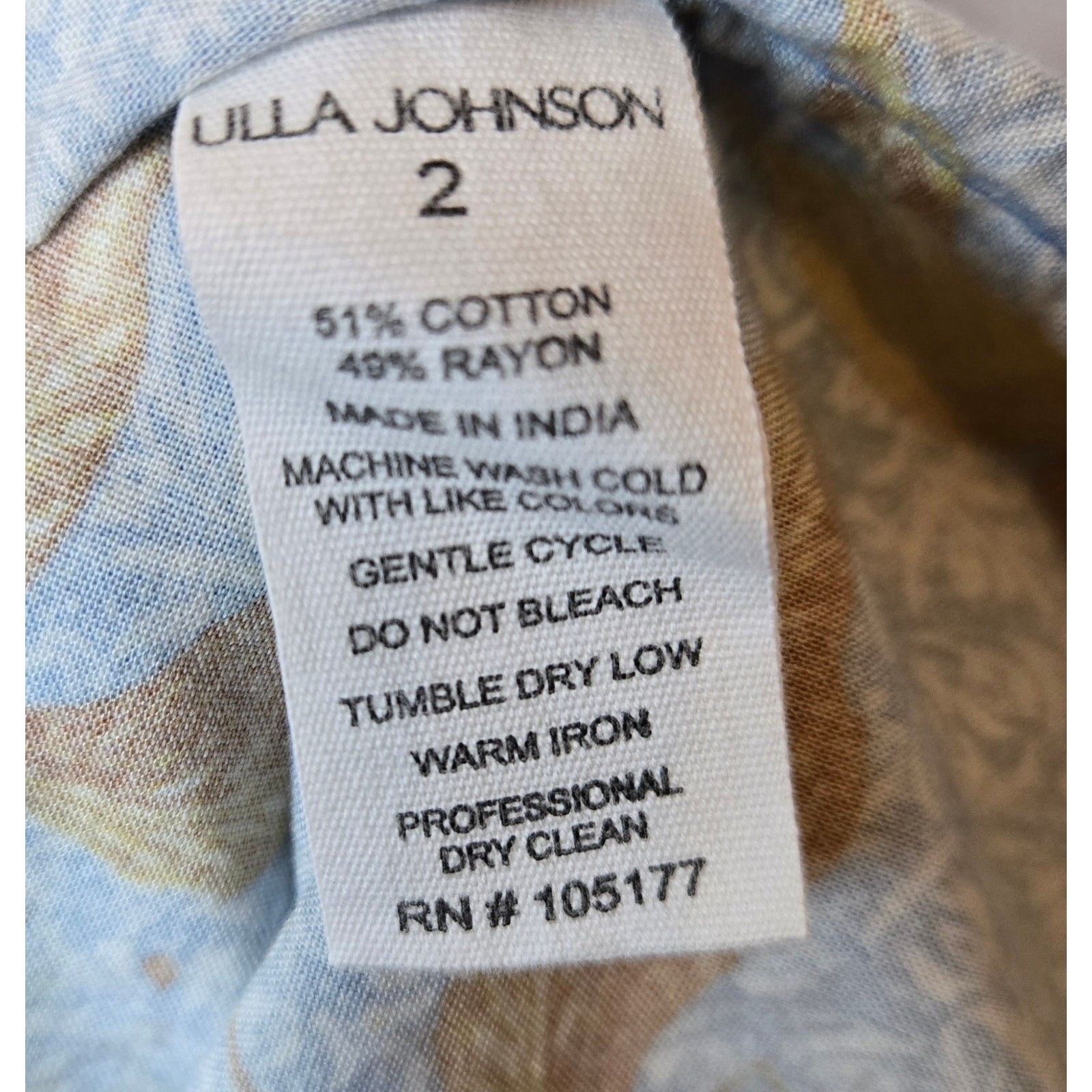 ULLA JOHNSON Gail Ruffled patchwork fall floral p… - image 8