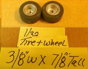 1/3nd 1 Pr Silicon Tires + Rims Vintage 7/8" T X 3/8" W 5:40 1/8" Gently used