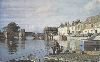 St Ives Cambridgeshire The Quay & Bridge Echt Foto Postkarte 60er England