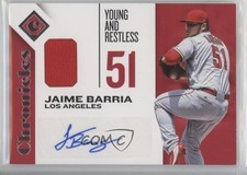 2018 Panini Chronicles Signature Swatches Jaime Barria #CSS-JB Auto 0a2