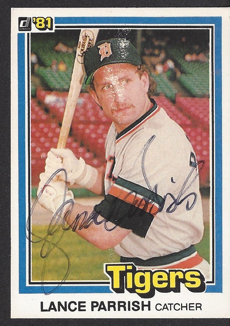 1981 Donruss #366 Lance Parrish Autographed - Detroit Tigers