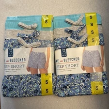 Jane and Bleecker Lot of 2 Ladies' Sleep Short 3-Pack total 6 Relaxed Fit Small