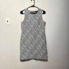 Banana Republic Black and White Shift Dress Workwear Business Casual Sz 4 Petite