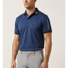 J.Lindeberg M Tour Tech TX Jersey Golf Polo Shirt Navy Blue Mens Large STMG53054