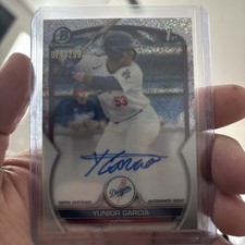 2023 Bowman Chrome Prospect Speckle Refractor 024/299 Yunior Garcia Auto 