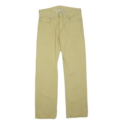 LEVI'S 514 Classic Herren Jeans Beige Regular Straight Denim W31 L31 Knopf