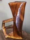 Vintage MCM Anna Van Briggle Pottery 9 1/4" Ewer Mustard / Brown Glaze 1954-1968